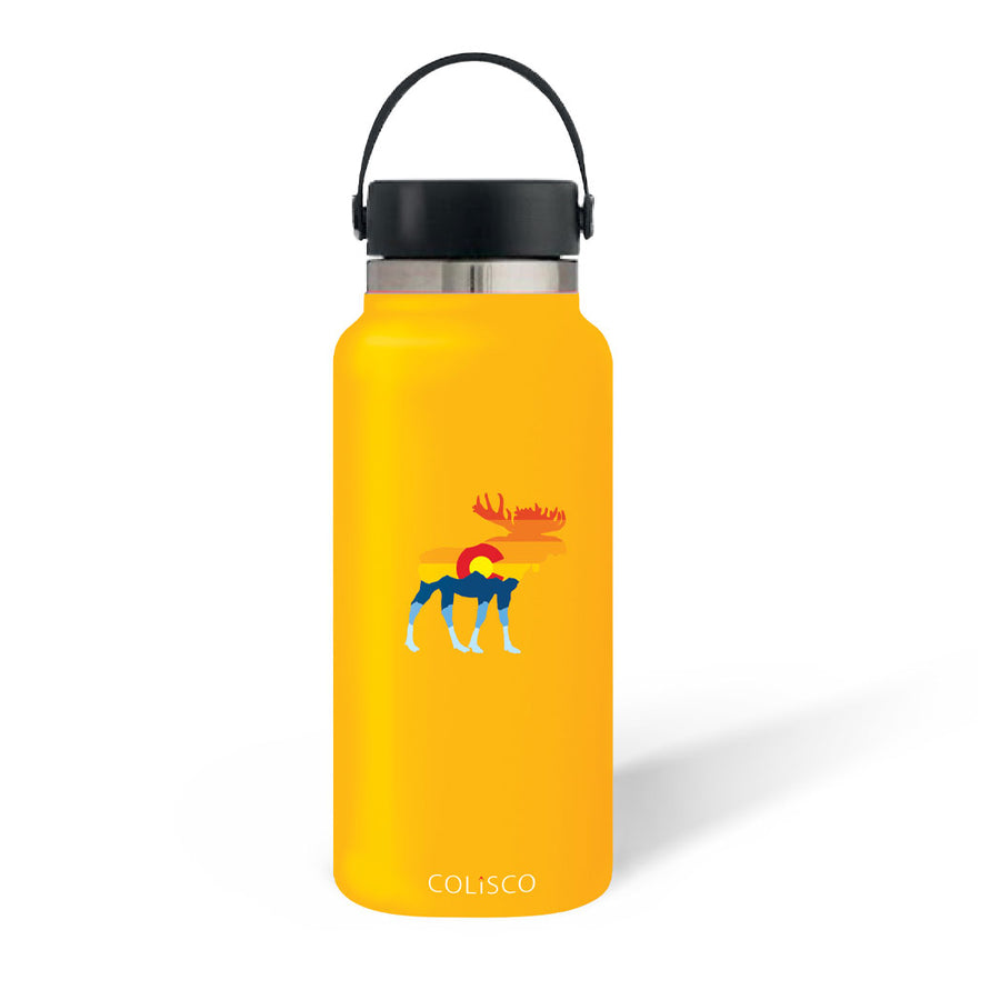 COLISCO Moose Colorado Water Bottle - Stainless Steel, 13oz