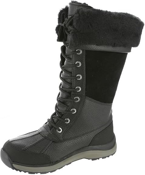 UGG Women's Adirondack Boot Tall Iii Boot, Black/ Black, 9