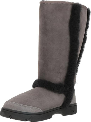 UGG Women's Sunburst Tall Boot, Grey/Black, 11