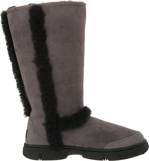 UGG Women's Sunburst Tall Boot, Grey/Black, 11