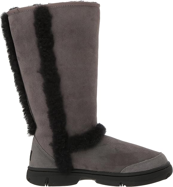 UGG Women's Sunburst Tall Boot, Grey/Black, 11