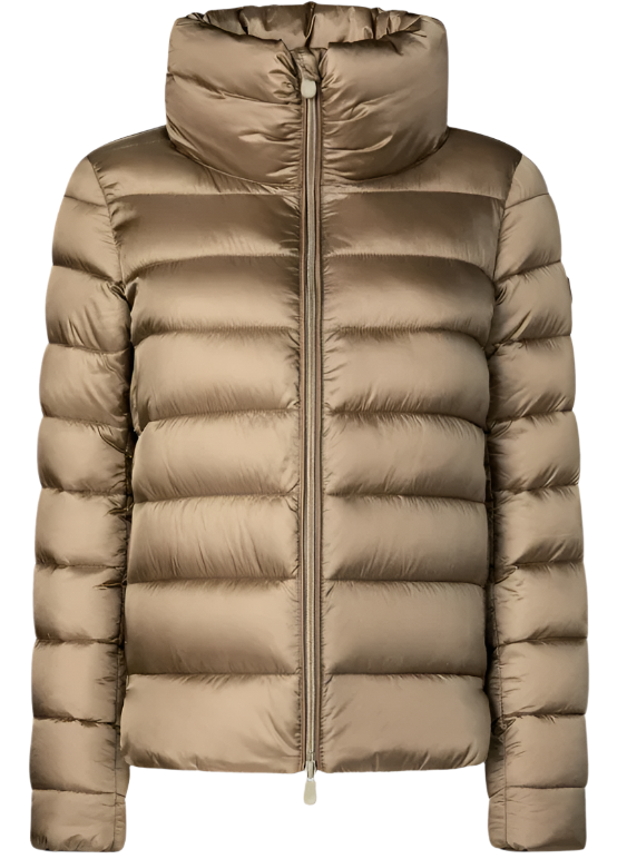 Woman's Puffer Jacket Elsie in Husk green