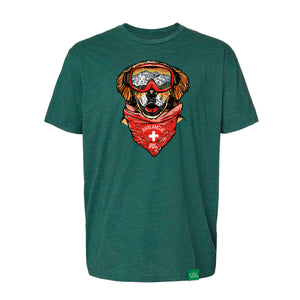 Maximus the Avalanche Dog T-Shirt (Forest Green)