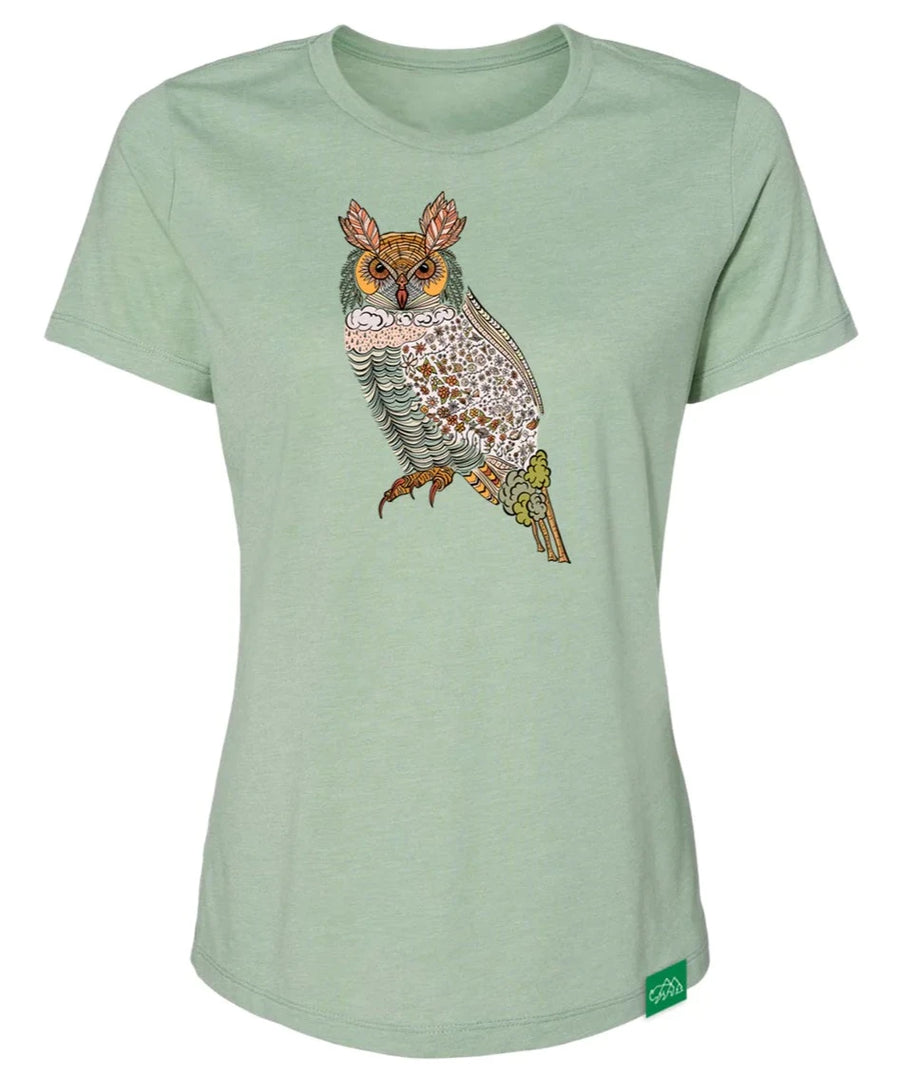 Boho Owl Womens Relaxed T-Shirt