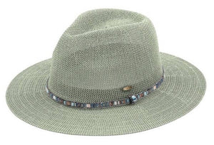 Colored Thread with Beaded Panama Hat