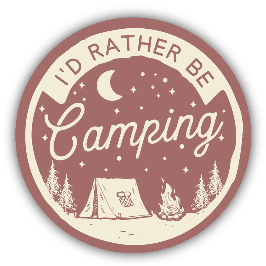I'd Rather be Camping Sticker