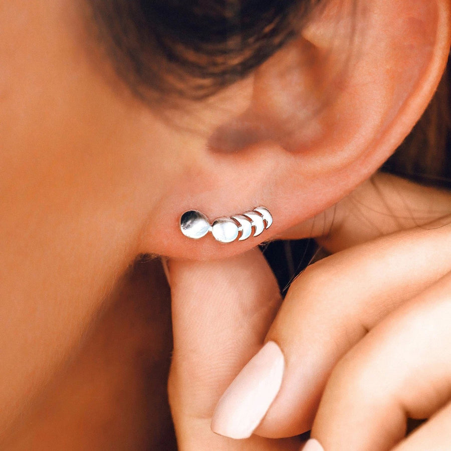 Moon Phases Ear Climber Ring