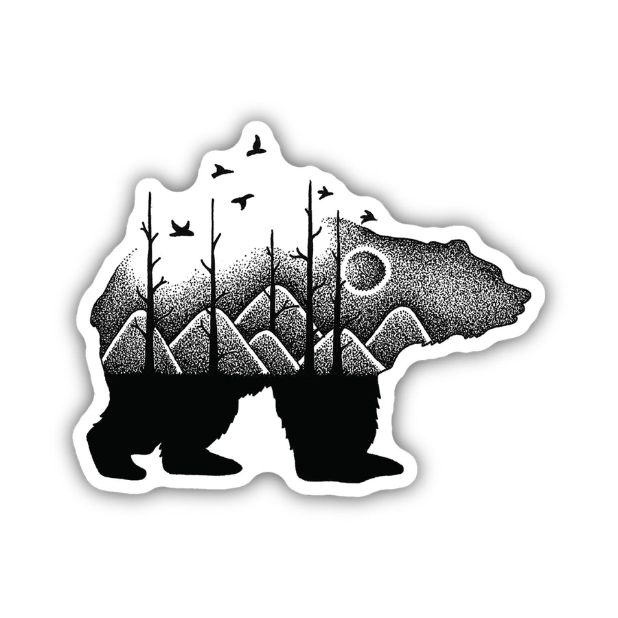 Bear Mountain Scene Stickers