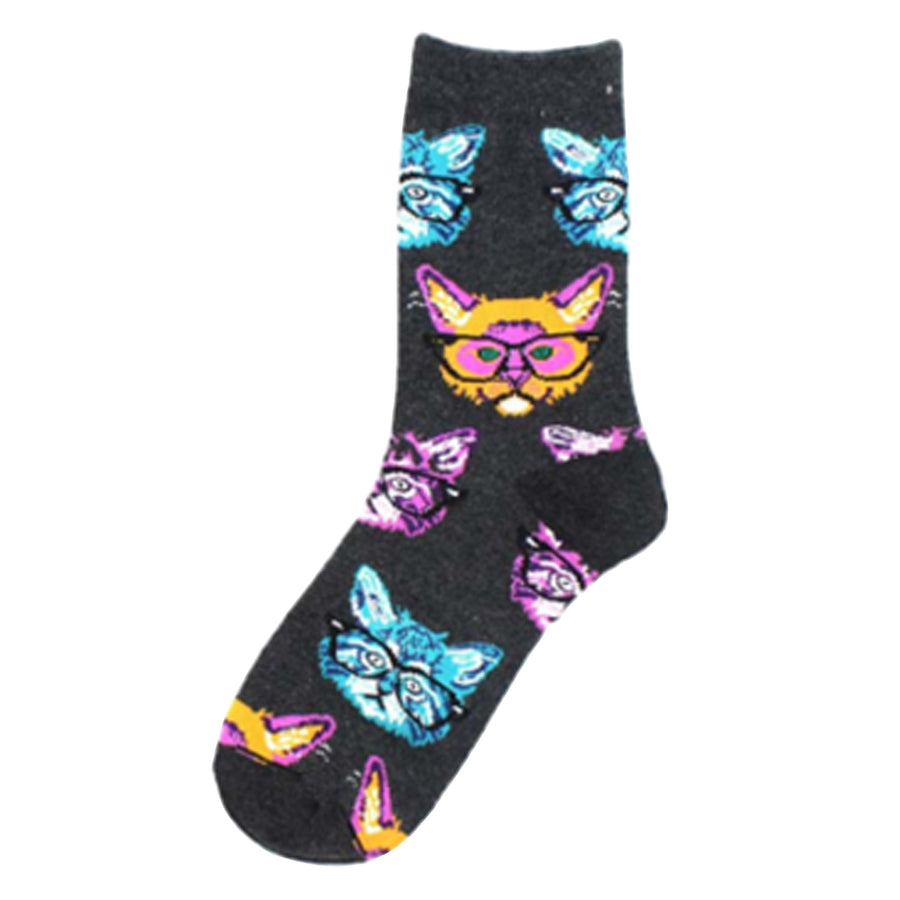 Cats w/ Glasses Crew Socks
